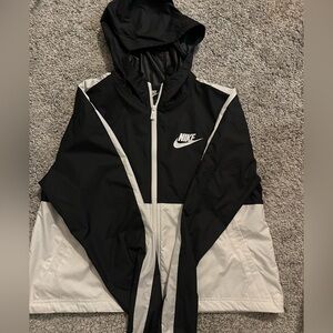 Women’s Nike Black and White Rain Jacket